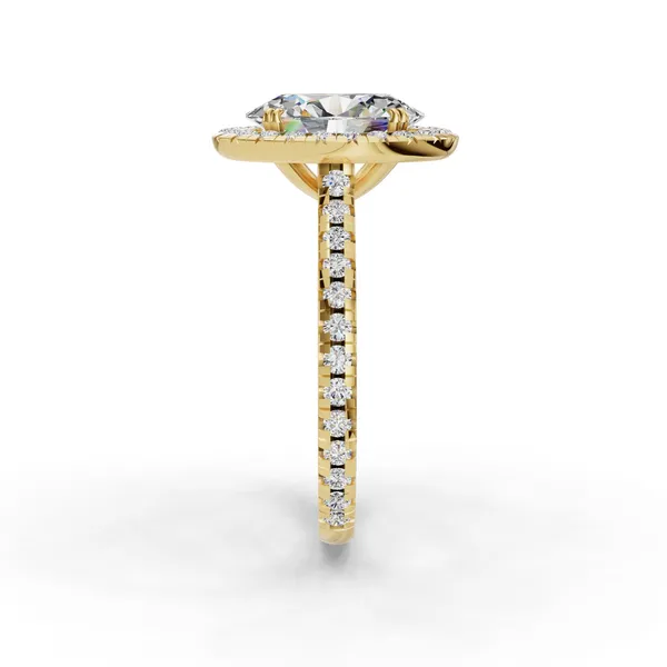 14K Yellow Gold Oval Engagement Ring Setting Image 3 SVS Fine Jewelry Oceanside, NY