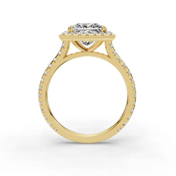 14K Yellow Gold Princess Engagement Ring Setting Image 2 SVS Fine Jewelry Oceanside, NY