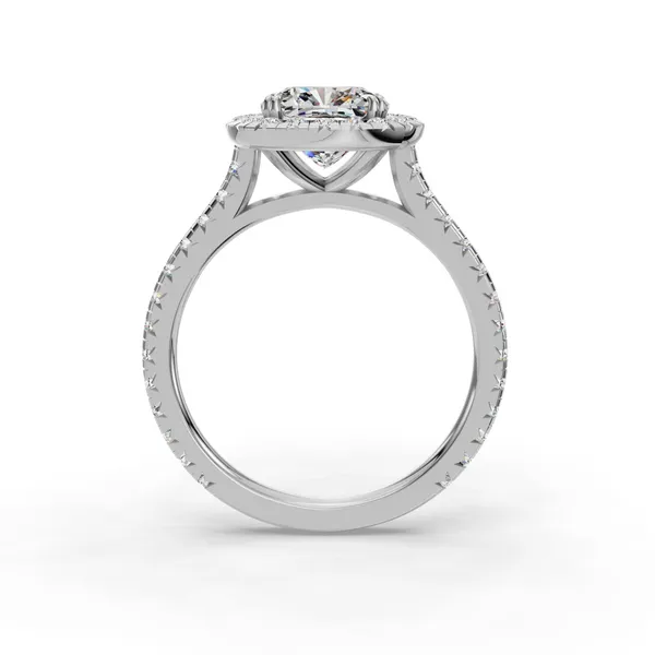 Platinum Cushion Engagement Ring Setting Image 2 SVS Fine Jewelry Oceanside, NY
