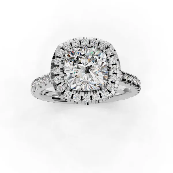Platinum Cushion Engagement Ring Setting Image 4 SVS Fine Jewelry Oceanside, NY
