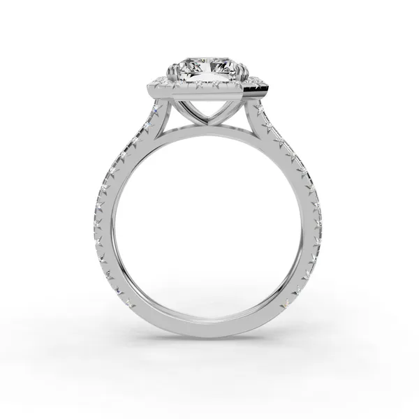 Platinum Radiant Engagement Ring Setting Image 2 SVS Fine Jewelry Oceanside, NY