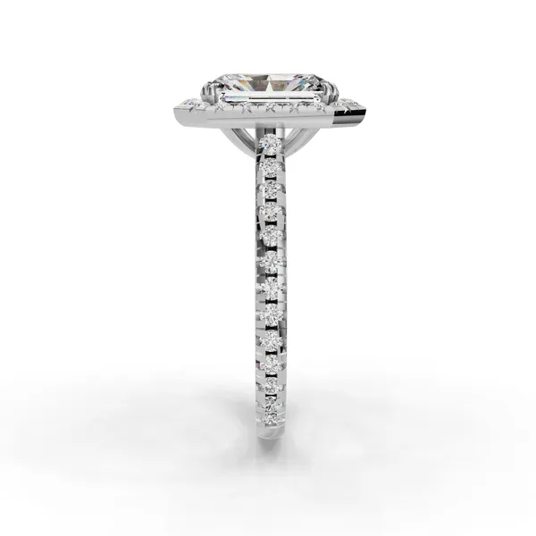 Platinum Radiant Engagement Ring Setting Image 3 SVS Fine Jewelry Oceanside, NY
