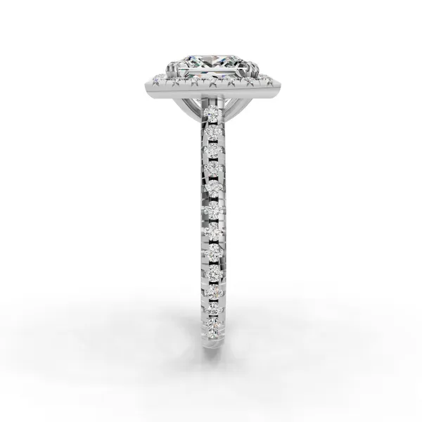 Platinum Princess Engagement Ring Setting Image 3 SVS Fine Jewelry Oceanside, NY