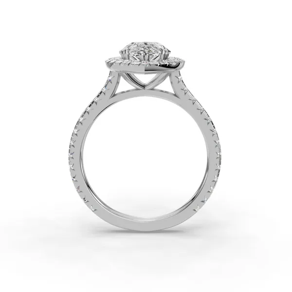Platinum Pear Engagement Ring Setting Image 2 SVS Fine Jewelry Oceanside, NY