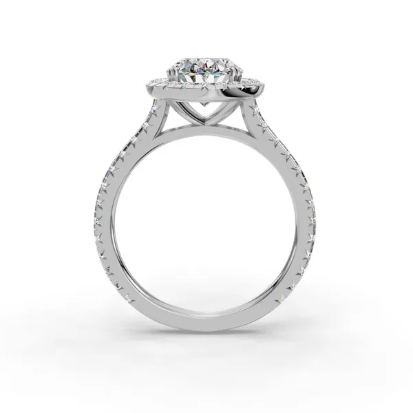 Platinum Oval Engagement Ring Setting Image 2 SVS Fine Jewelry Oceanside, NY