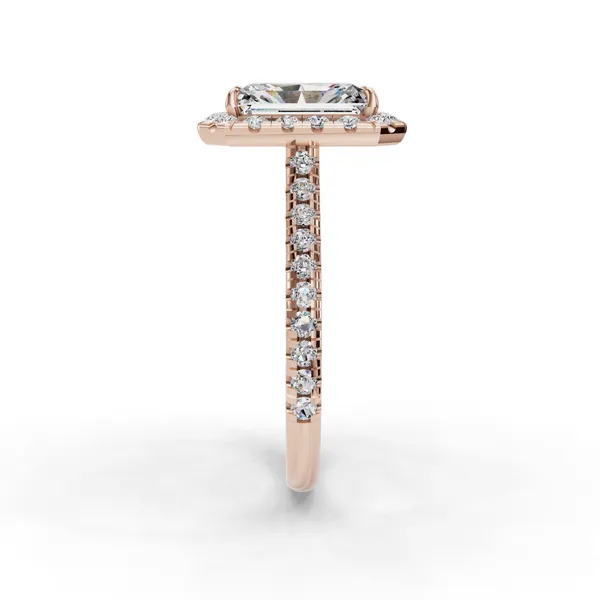 14K Rose Gold Radiant Engagement Ring Setting Image 3 SVS Fine Jewelry Oceanside, NY
