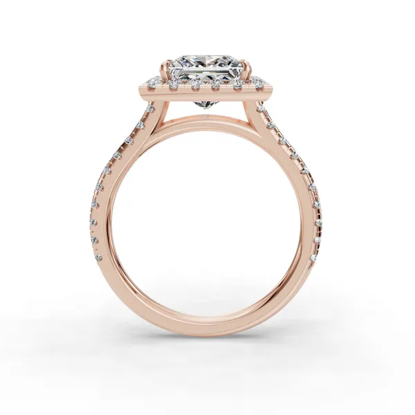 14K Rose Gold Princess Engagement Ring Setting Image 2 SVS Fine Jewelry Oceanside, NY