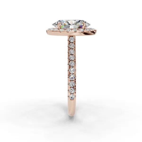 14K Rose Gold Oval Engagement Ring Setting Image 3 SVS Fine Jewelry Oceanside, NY