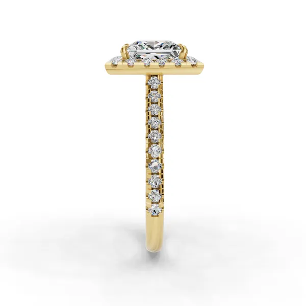 14K Yellow Gold Princess Engagement Ring Setting Image 3 SVS Fine Jewelry Oceanside, NY