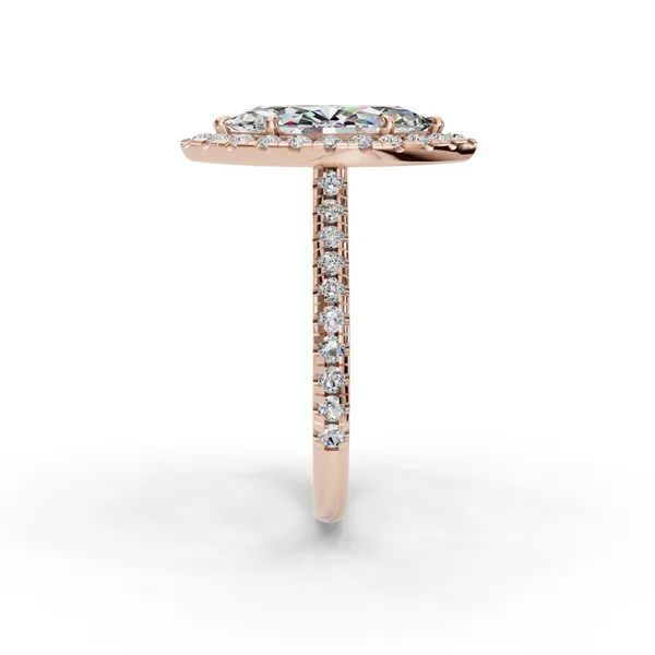 18K Rose Gold Marquise Engagement Ring Setting Image 3 SVS Fine Jewelry Oceanside, NY