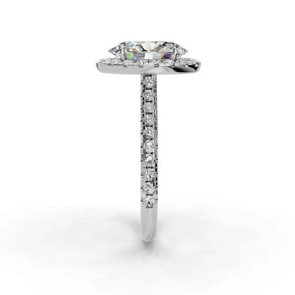 Platinum Oval Engagement Ring Setting Image 3 SVS Fine Jewelry Oceanside, NY