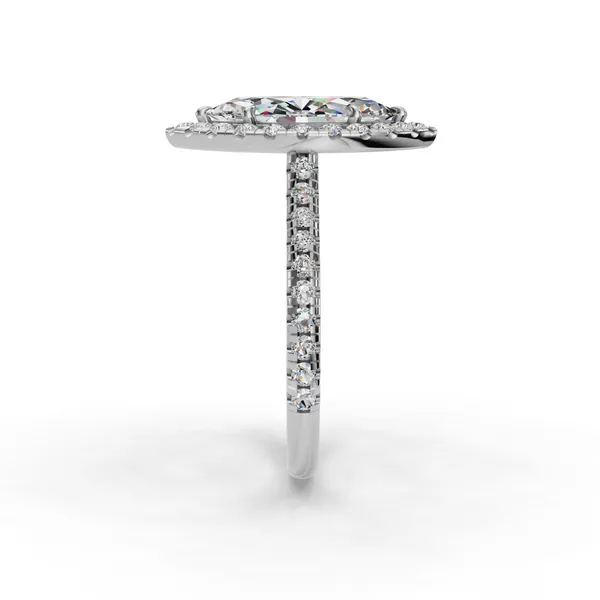 Platinum Marquise Engagement Ring Setting Image 3 SVS Fine Jewelry Oceanside, NY