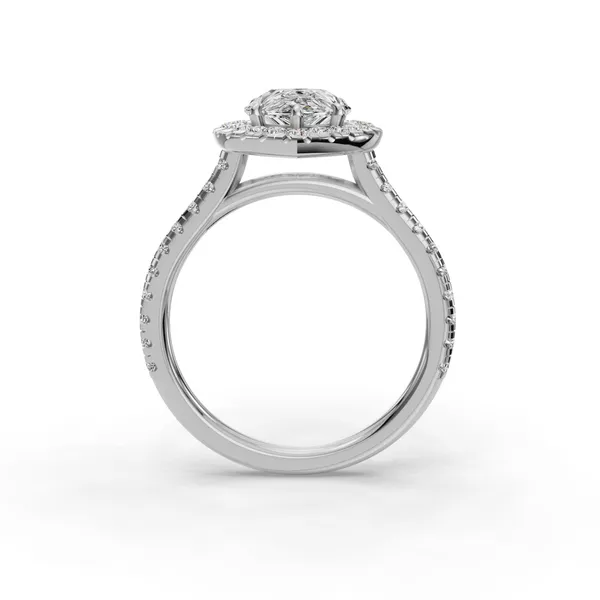 Platinum Pear Engagement Ring Setting Image 2 SVS Fine Jewelry Oceanside, NY