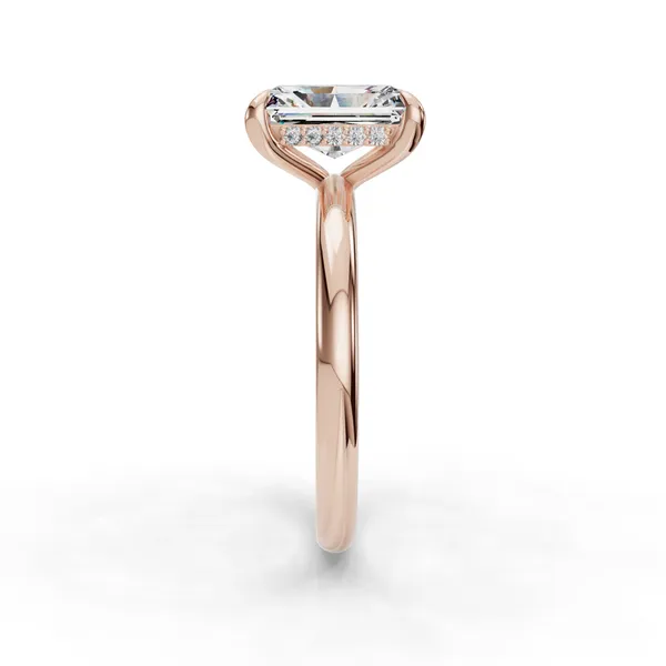 14K Rose Gold Radiant Engagement Ring Setting Image 3 SVS Fine Jewelry Oceanside, NY