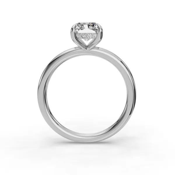 14K White Gold Radiant Engagement Ring Setting Image 2 SVS Fine Jewelry Oceanside, NY