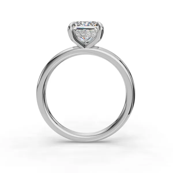 14K White Gold Princess Engagement Ring Setting Image 2 SVS Fine Jewelry Oceanside, NY