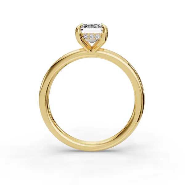 14K Yellow Gold Emerald Engagement Ring Setting Image 2 SVS Fine Jewelry Oceanside, NY