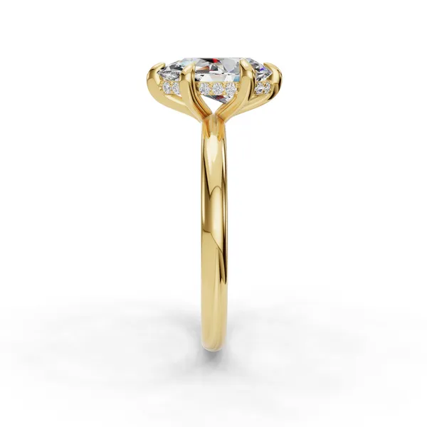 14K Yellow Gold Pear Engagement Ring Setting Image 3 SVS Fine Jewelry Oceanside, NY