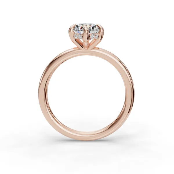 18K Rose Gold Pear Engagement Ring Setting Image 2 SVS Fine Jewelry Oceanside, NY