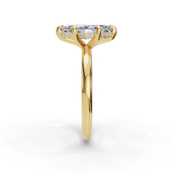 18K Yellow Gold Marquise Engagement Ring Setting Image 3 SVS Fine Jewelry Oceanside, NY