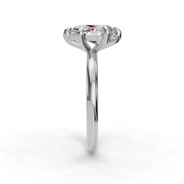 Platinum Pear Engagement Ring Setting Image 3 SVS Fine Jewelry Oceanside, NY