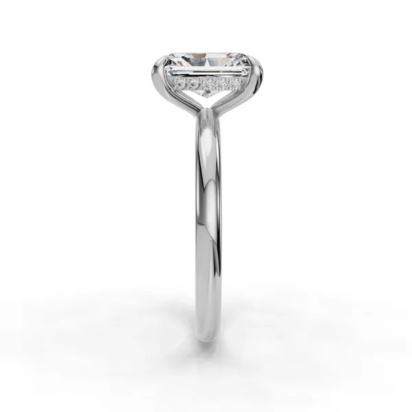 Platinum Radiant Engagement Ring Setting Image 3 SVS Fine Jewelry Oceanside, NY