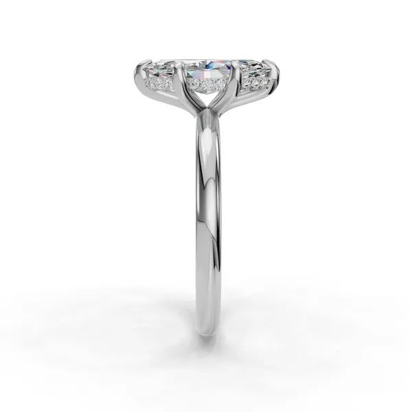 Platinum Marquise Engagement Ring Setting Image 3 SVS Fine Jewelry Oceanside, NY