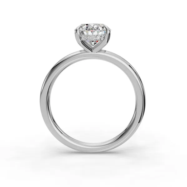 Platinum Oval Engagement Ring Setting Image 2 SVS Fine Jewelry Oceanside, NY