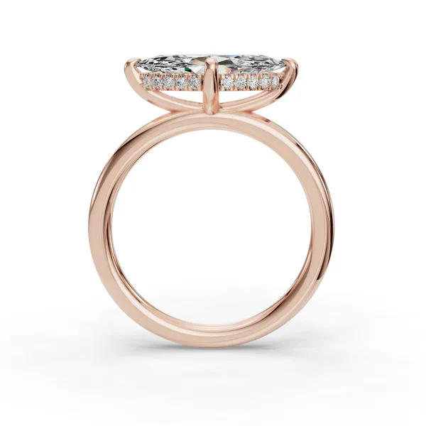 14K Rose Gold Marquise Engagement Ring Setting Image 2 SVS Fine Jewelry Oceanside, NY