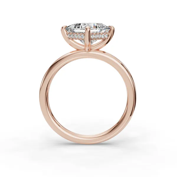 14K Rose Gold Princess Engagement Ring Setting Image 2 SVS Fine Jewelry Oceanside, NY