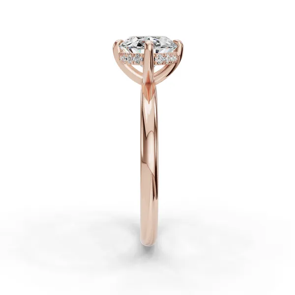 14K Rose Gold Oval Engagement Ring Setting Image 3 SVS Fine Jewelry Oceanside, NY