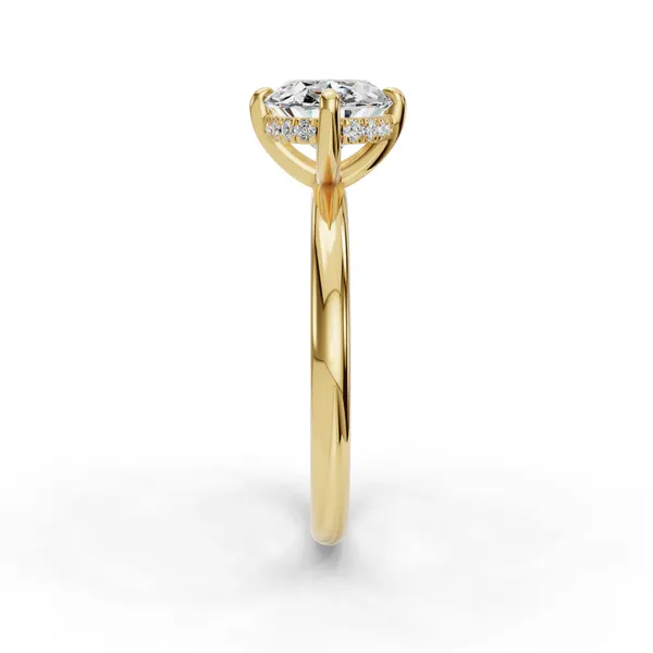 14K Yellow Gold Oval Engagement Ring Setting Image 3 SVS Fine Jewelry Oceanside, NY