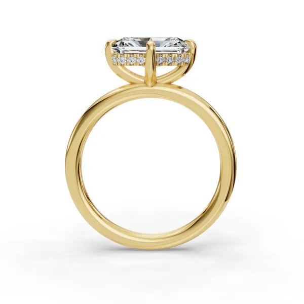 14K Yellow Gold Radiant Engagement Ring Setting Image 2 SVS Fine Jewelry Oceanside, NY