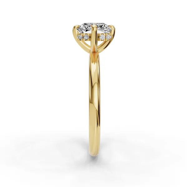 14K Yellow Gold Radiant Engagement Ring Setting Image 3 SVS Fine Jewelry Oceanside, NY