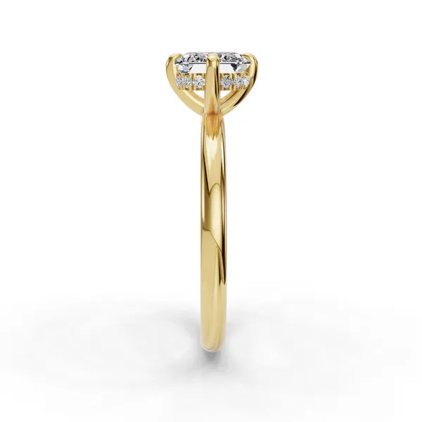 14K Yellow Gold Emerald Engagement Ring Setting Image 3 SVS Fine Jewelry Oceanside, NY