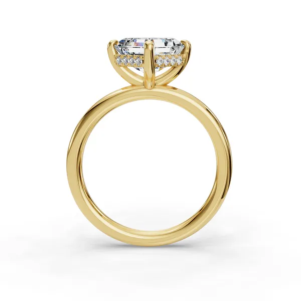 14K Yellow Gold Asscher Engagement Ring Setting Image 2 SVS Fine Jewelry Oceanside, NY