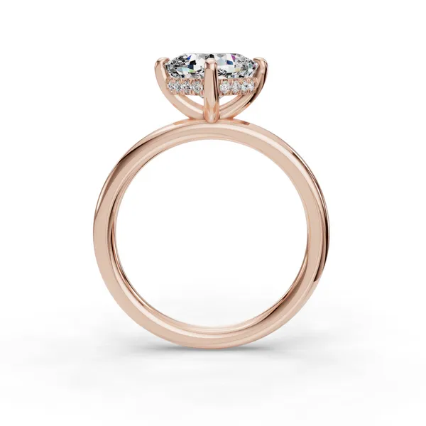 18K Rose Gold Cushion Engagement Ring Setting Image 2 SVS Fine Jewelry Oceanside, NY