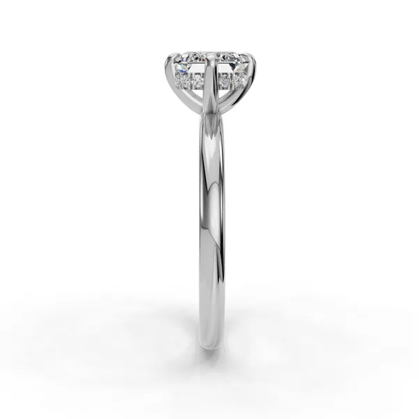 Platinum Emerald Engagement Ring Setting Image 3 SVS Fine Jewelry Oceanside, NY