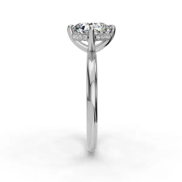 Platinum Cushion Engagement Ring Setting Image 3 SVS Fine Jewelry Oceanside, NY