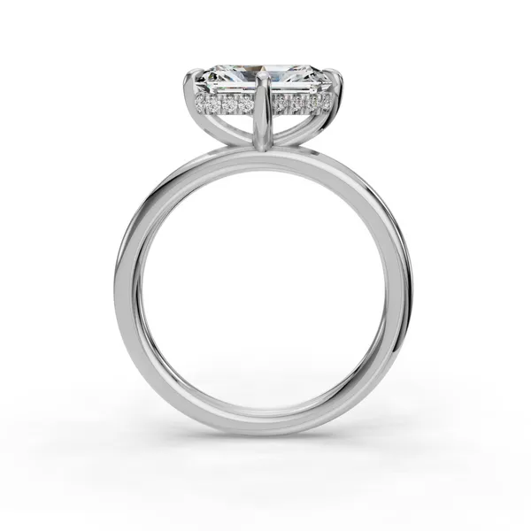 Platinum Radiant Engagement Ring Setting Image 2 SVS Fine Jewelry Oceanside, NY