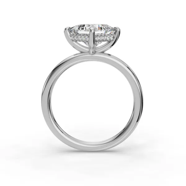 Platinum Princess Engagement Ring Setting Image 2 SVS Fine Jewelry Oceanside, NY