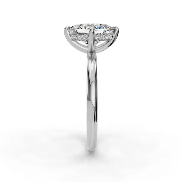 Platinum Princess Engagement Ring Setting Image 3 SVS Fine Jewelry Oceanside, NY