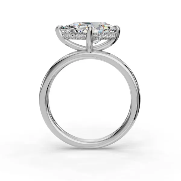 Platinum Pear Engagement Ring Setting Image 2 SVS Fine Jewelry Oceanside, NY