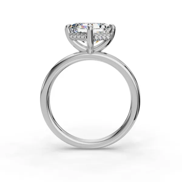 Platinum Asscher Engagement Ring Setting Image 2 SVS Fine Jewelry Oceanside, NY