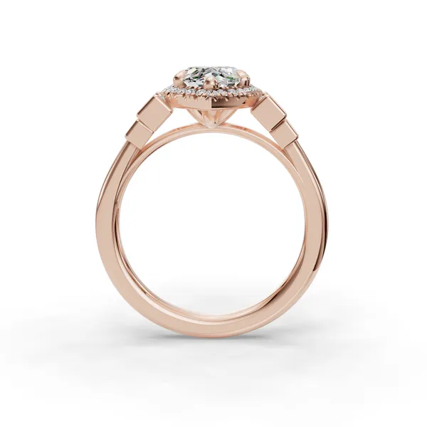 14K Rose Gold Marquise Engagement Ring Setting Image 2 SVS Fine Jewelry Oceanside, NY