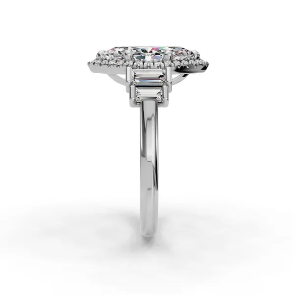 14K White Gold Marquise Engagement Ring Setting Image 3 SVS Fine Jewelry Oceanside, NY