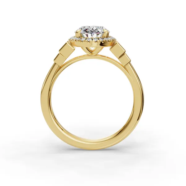 14K Yellow Gold Oval Engagement Ring Setting Image 2 SVS Fine Jewelry Oceanside, NY