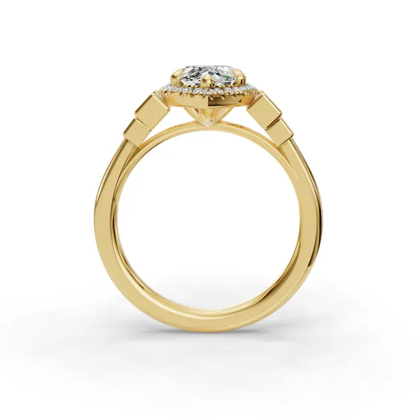 18K Yellow Gold Marquise Engagement Ring Setting Image 2 SVS Fine Jewelry Oceanside, NY