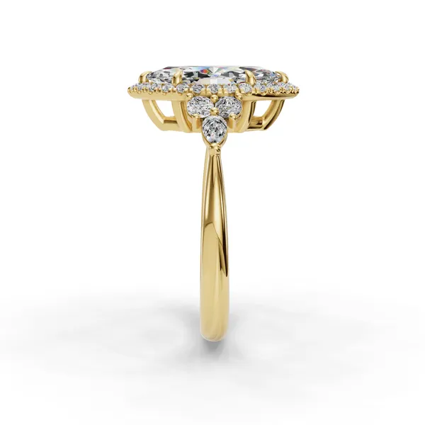 14K Yellow Gold Marquise Engagement Ring Setting Image 3 SVS Fine Jewelry Oceanside, NY