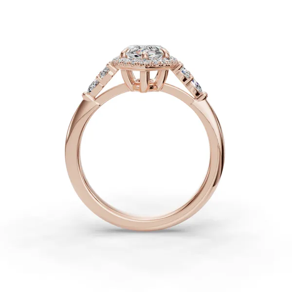 18K Rose Gold Marquise Engagement Ring Setting Image 2 SVS Fine Jewelry Oceanside, NY